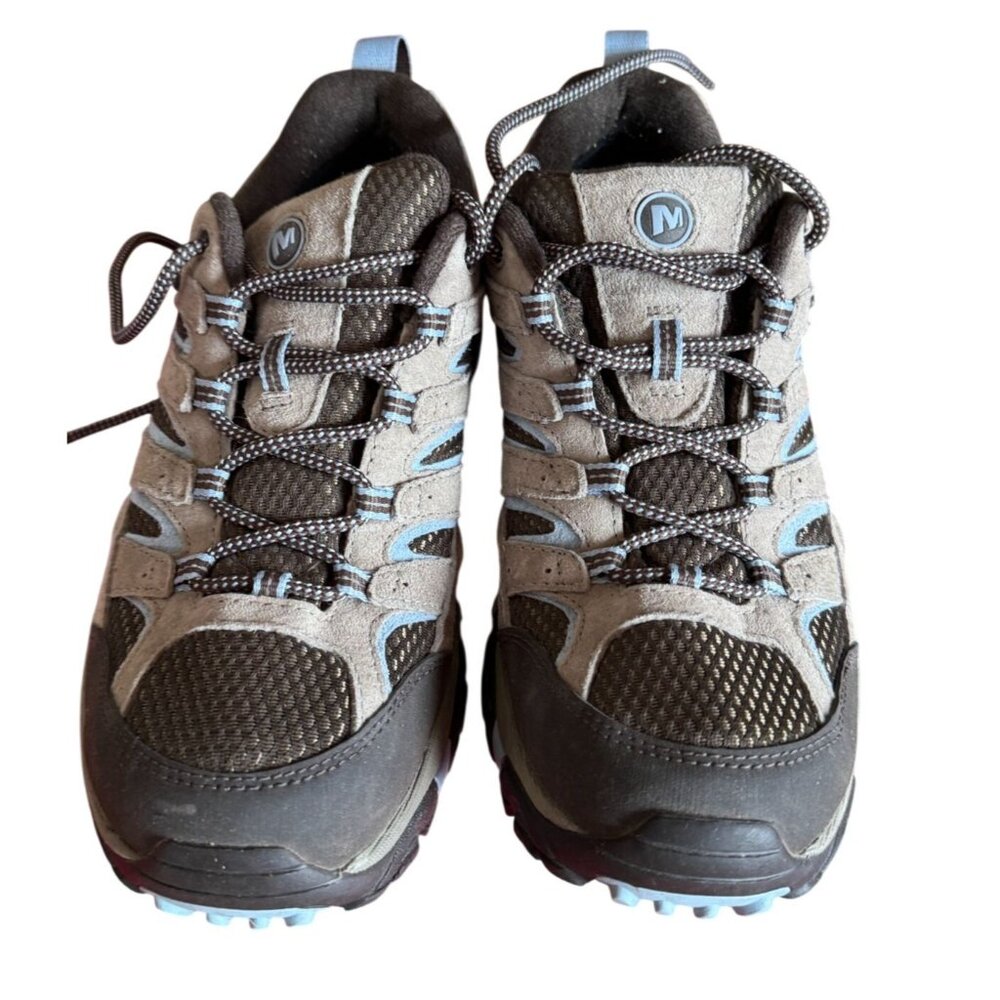Merrell Women’s Hiking Trail Shoes Vibram Sole Gray Taupe Lightly Worn Size 10 - Picture 10 of 10